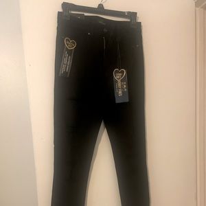 Distressed Black Jeans